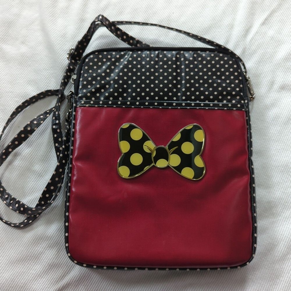 Disney Parks Minnie Mouse Tech‎ 11" Crossbody Cushioned Tablet Bag